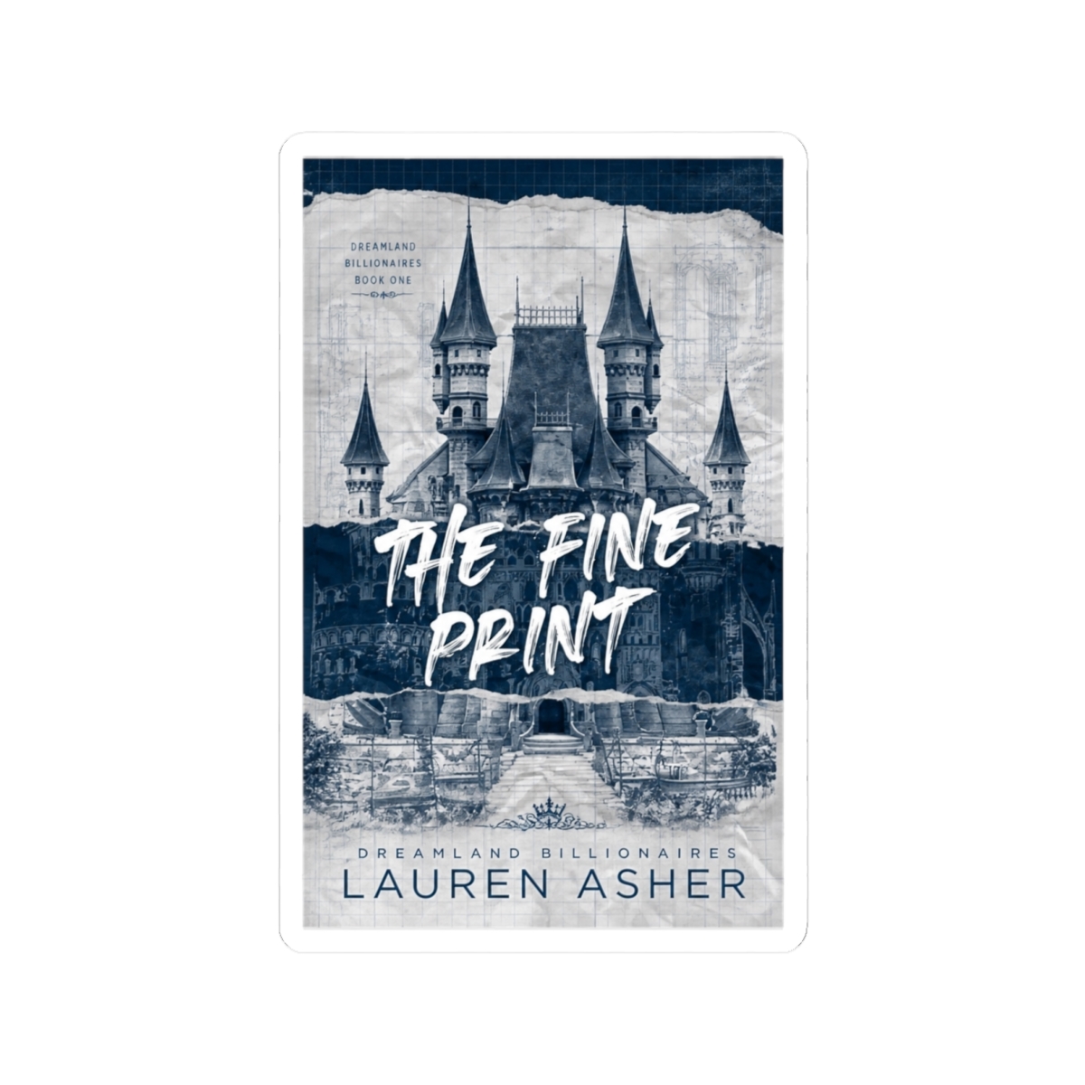 The Fine Print Book Cover Lauren Asher - alternate angle 2, merchandise