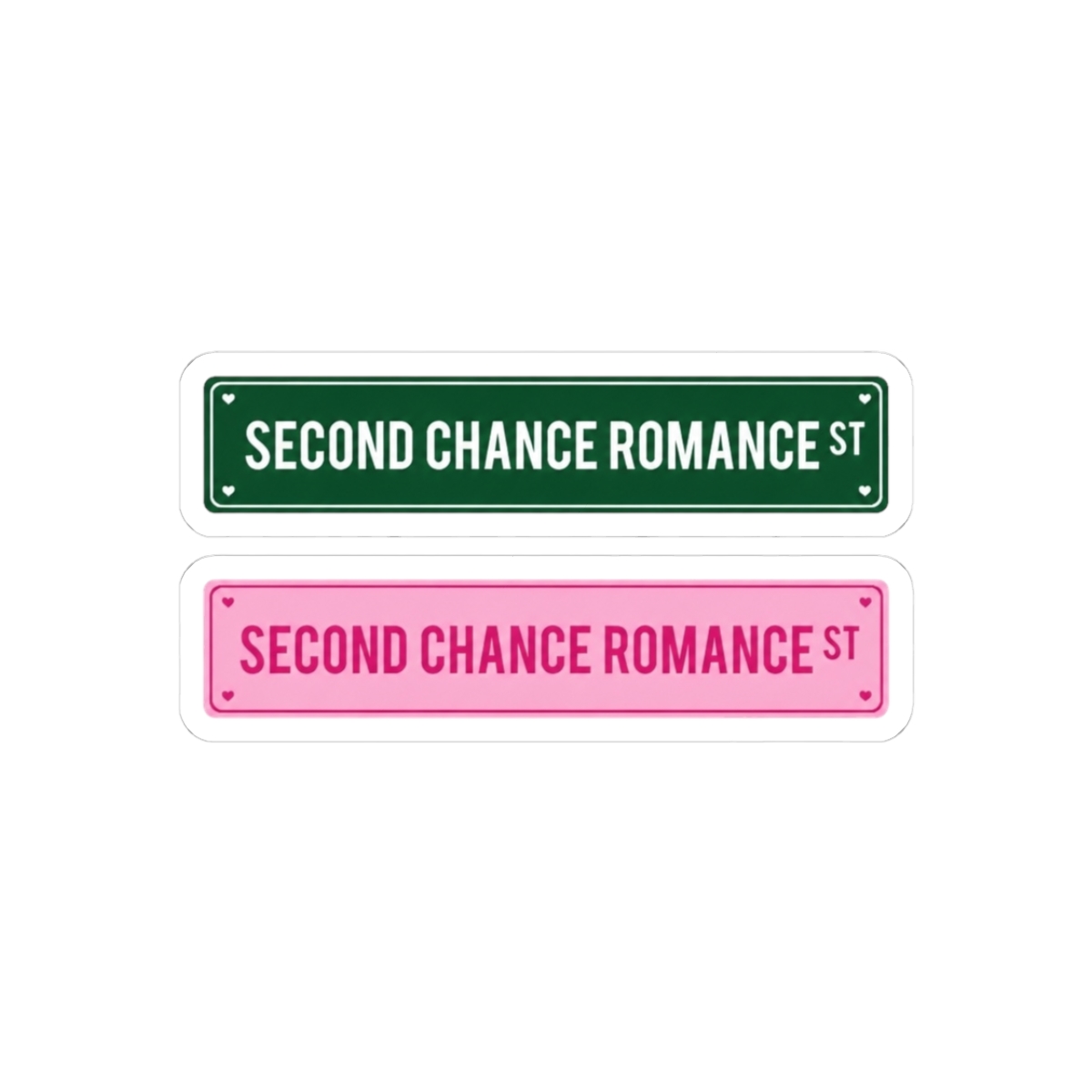 Second Chance Romance Street | Pink Green Bookish Aesthetic Street Sign | Reading Lovers Gifts | Happy Place Emily Henry | Final Offer Lauren Asher | Second Chance Love | Booktok Kindle Girlie Pack